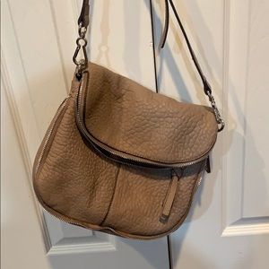 REAL leather tan fold over Vince Camuto purse